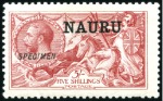 Stamp of Nauru 1916-65 Attractive mint assembly on stock cards, s