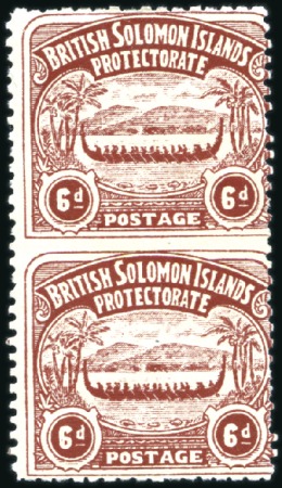 Stamp of British Solomon Islands WITHDRAWN
1907 6d Chocolate IMPERFORATE BETWEEN v