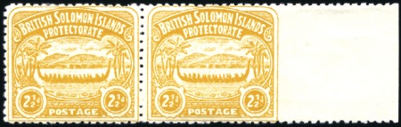 Stamp of British Solomon Islands WITHDRAWN
1907 2 1/2d Orange-Yellow IMPERF BETWEE