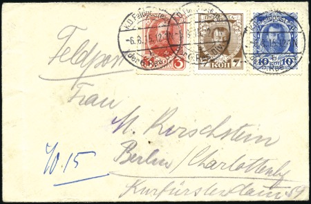 Stamp of Russia » Russia Imperial 1913 Twentieth Issue Romanovs (St. 109-125) 1k to 14k Group of over 20, mostly covers, ex 1913