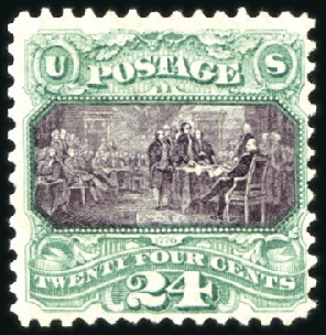 Stamp of United States 1869 Pictorials, complete set of 10 values from 1c