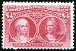 Stamp of United States 1893 Columbian Exposition, complete set of 10 valu