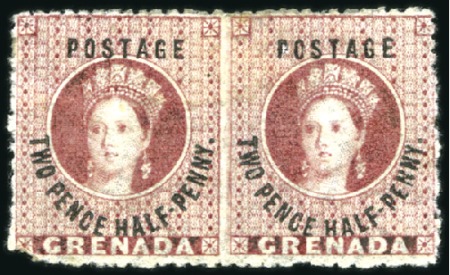 Stamp of Grenada 1881 Wmk Large Star 2 1/2d rose-lake IMPERFORATE B