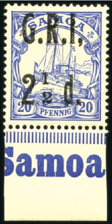 Stamp of Samoa 1914 German Colonial Issue 2 1/2d on 20pfg ultrama