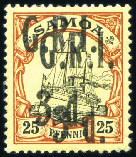 Stamp of Samoa 1914 German Colonial Issue 3d on 25pfg black and r