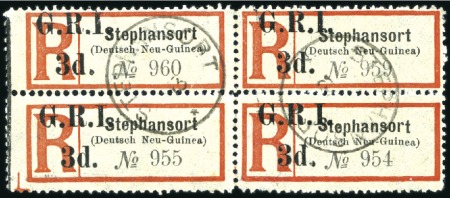 Stamp of New Guinea 1914 German Registration Labels 3d black and red, 