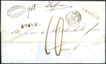 Stamp of France Tarif du 01.01.1849, Quatre lettres recommandés et