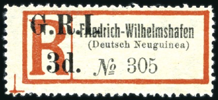 Stamp of New Guinea 1914 German Registration Labels mint & unused sele