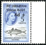 Stamp of St. Helena 1961 Tristan Relief Fund set of four, mint nh marg