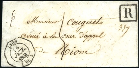 Stamp of France Tarif du 01.07.1850: Lettre recommandé du 1er éche