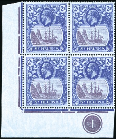 Stamp of St. Helena 1922-37 Wmk Multiple Script CA 2s purple and blue 