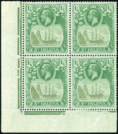 Stamp of St. Helena 1922-37 Wmk Multiple Script CA 1s6d grey and green