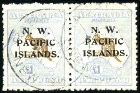 Stamp of New Guinea 1918-23 Australian Issues: £1 bistre-brown and gre