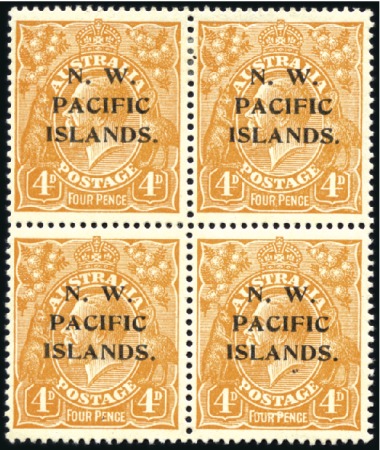 Stamp of New Guinea 1918-23 Australian Issues: 4d yellow-orange, mint,