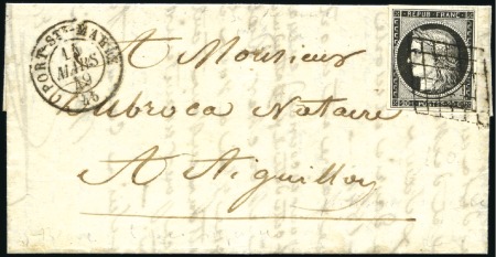 Stamp of France » Collections 1849-52, 17 lettres et 1 devant avec Cérès, toutes