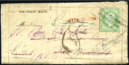 Stamp of France » Guerre de 1870-1871 1870-71, Collection d'exposition avec 87 ballons m