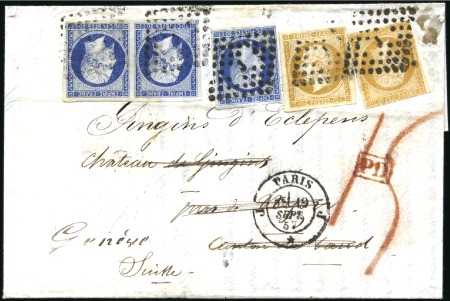 Stamp of France » Collections 1857-73, 6 lettres réexpédiées soit vers une autre