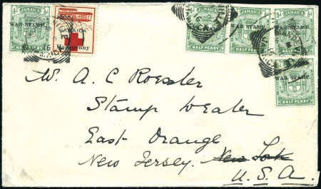 Stamp of Jamaica Withdrawn

1916 (May 30) Envelope to the USA wit