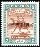 Stamp of Sudan Withdrawn

1898-1961, Small group incl. mint 190