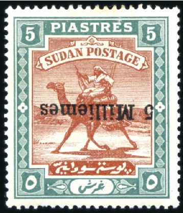 Stamp of Sudan Withdrawn

1898-1961, Small group incl. mint 190