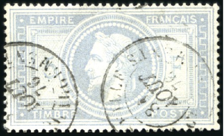 Stamp of France 5F Empire gris bleuté obl. Marseille Chargements 3