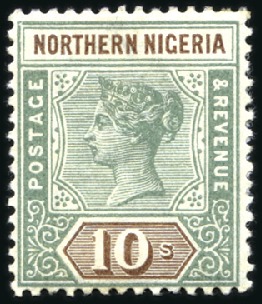 Stamp of Nigerias » Northern Nigeria 1900 Wmk Crown CA 1/2d to 10s set of 9 mint, with 