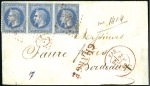 Stamp of France 1862-71, Vingt lettres chargées au tarif de 1859 m