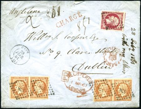 Stamp of France Rare lettre chargée du 3è échelon pour l'Irlande a