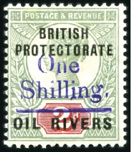 Stamp of Nigerias » Niger Coast Protectorate 1893 Provisional 1s on 2d violet ovpt, mint, very 