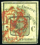 Stamp of Switzerland / Schweiz 1843-51, Exceptional lot of Swiss Cantonals neatly