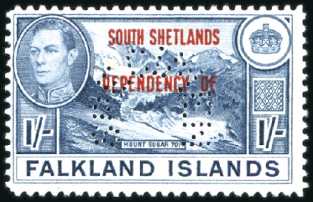 Stamp of Falkland Islands » Dependencies - South Shetlands 1944-45 South Shetlands ovpt set of 8 with SPECIME