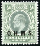 Stamp of Somaliland Protectorate 1904-05 Officials selection with "no stop after M"