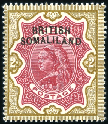 Stamp of Somaliland Protectorate 1903 2r Carmine & Yellow Brown (ovpt at top) with 