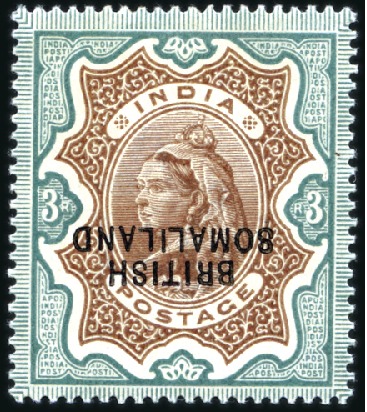 Stamp of Somaliland Protectorate 1903 3r Brown & Green (ovpt at bottom) with OVERPR