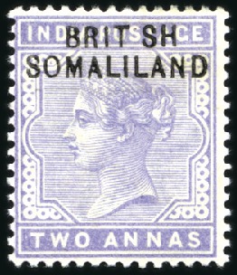 Stamp of Somaliland Protectorate 1903 2a Pale Violet (ovpt at top) with "BRIT SH" v