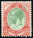 Stamp of South Africa » Union & Republic of South Africa 1913-24 1/2d to £1 "SPECIMEN" set of 14, a few wit
