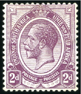 Stamp of South Africa » Union & Republic of South Africa 1913-24 2d Dull Purple WITHOUT WATERMARK, mint, ve
