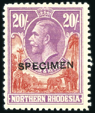 Stamp of Northern Rhodesia 1925-63, Mint selection incl. 1925-29 set with dup