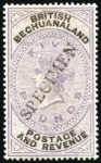 Stamp of Bechuanaland » British Bechuanaland 1888 (Jan) 1d to £5 set of 12 with SPECIMEN hs (Sa