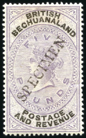 Stamp of Bechuanaland » British Bechuanaland 1888 (Jan) 1d to £5 set of 12 with SPECIMEN hs (Sa
