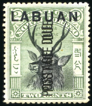 Stamp of Labuan Postage Dues: 1901 2c black and green, mint, showi