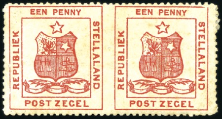 Stamp of Bechuanaland » Stellaland 1884 1d Red, types 4 & 5, IMPERFORATE VERTICALLY i