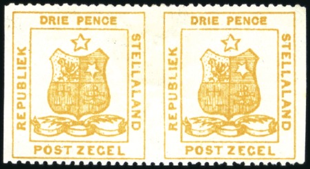 Stamp of Bechuanaland » Stellaland 1884 3d Orange IMPERFORATE VERTICALLY in pair, min