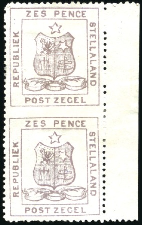 Stamp of Bechuanaland » Stellaland 1884 6d Lilac-Mauve, type 9, IMPERFORATE HORIZONTA