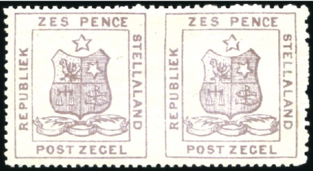 Stamp of Bechuanaland » Stellaland 1884 6d Lilac-Mauve, types 4 & 5, IMPERFORATE VERT