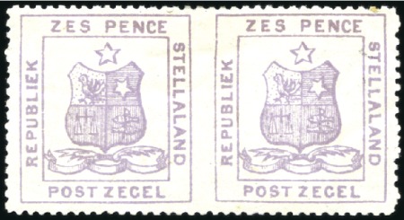 Stamp of Bechuanaland » Stellaland 1884 6d Lilac-Mauve IMPERFORATE VERTICALLY in hori