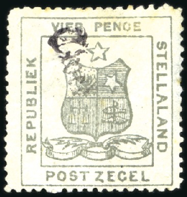 Stamp of Bechuanaland » Stellaland 1885 2d on 4d Olive-grey (handstamped "Twee"), unu