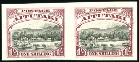 Stamp of Cook Islands » Aitutaki 1920 1/2d to 1s set of 6 imperforate plate proof p