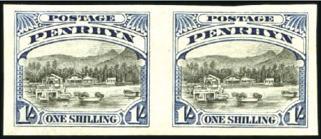 Stamp of Cook Islands » Penrhyn Islands 1920 1/2d to 1s set of 6 imperforate plate proof p