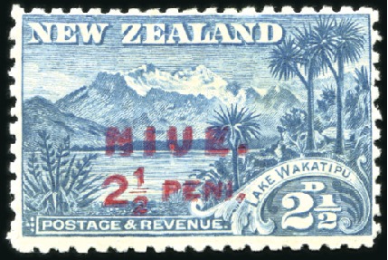 Stamp of New Zealand » Niue 1902 (Apr 4) 2 No Wmk 1/2d Blue perf.11 with DOUBL